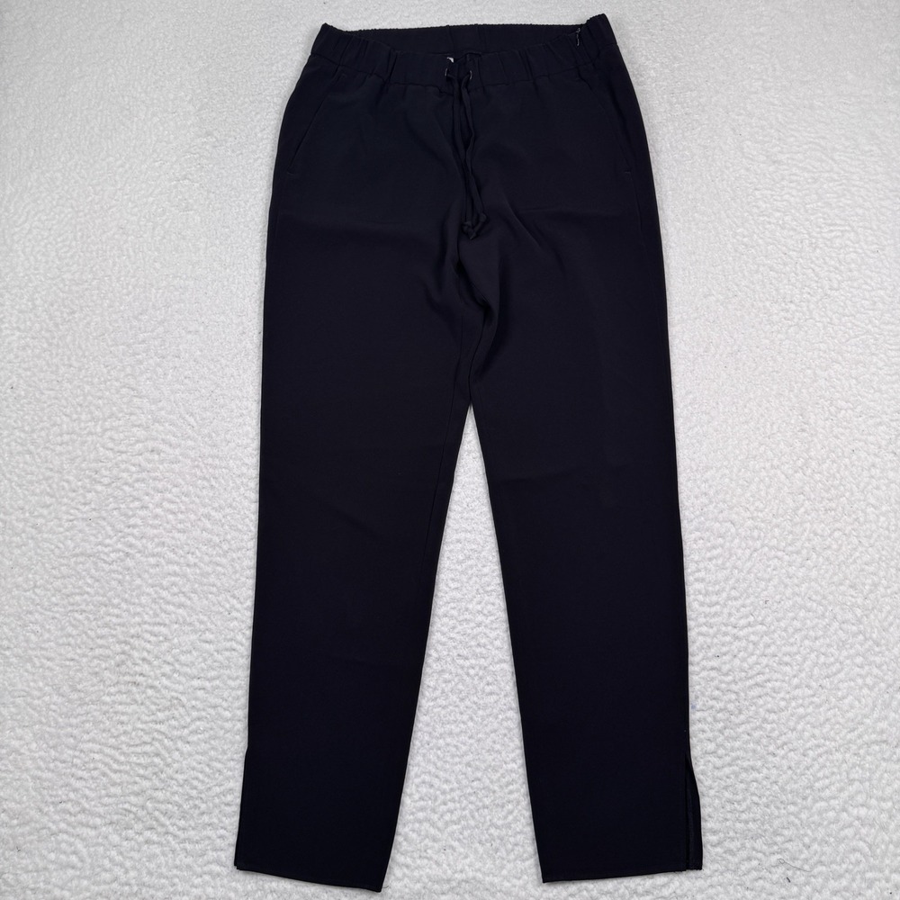 Akris Punto Pants Womens 28 Black Elastic Waist Drawstring Lightweight Ankle
